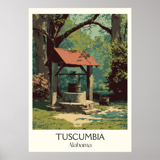 Tuscumbia Alabama Wishing Well Poster (Front)