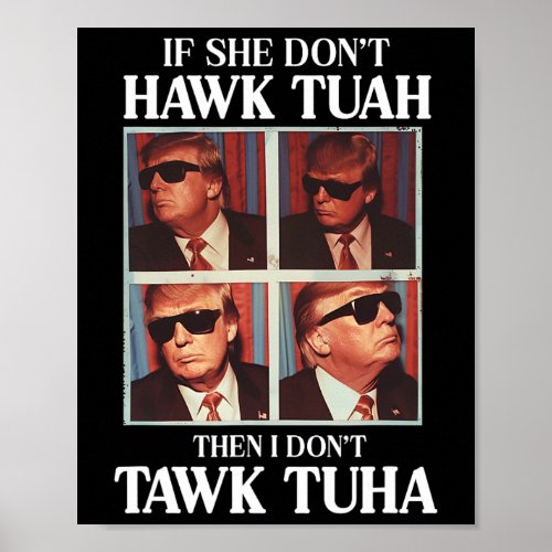 Tush 2024 Hawk Tuah Trump Embarring Airport  Poster