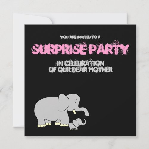 Tusk Love Best Mom Surprise Party Invitation