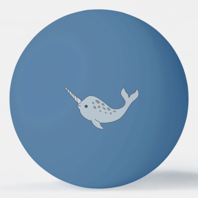 Tusked Narwhal Ping Pong Ball (Front)