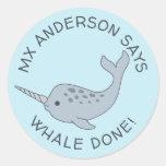 Tusked Narwhal Whale Done Stickers
