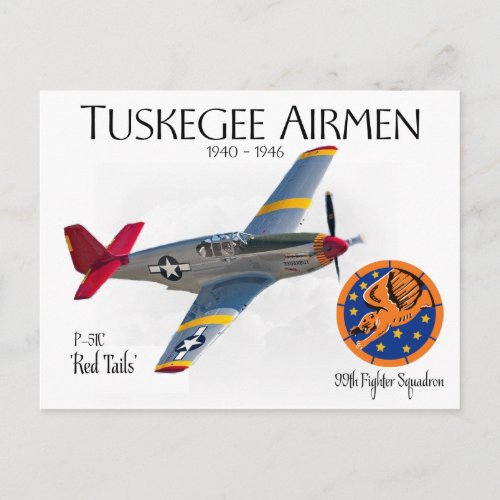 Tuskegee Airmen 1940_1946 WW II Postcard