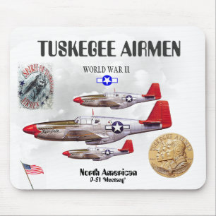 TUSKEGEE AIRMEN -301st Fighter Sq.- WW II Mouse Pa Pad