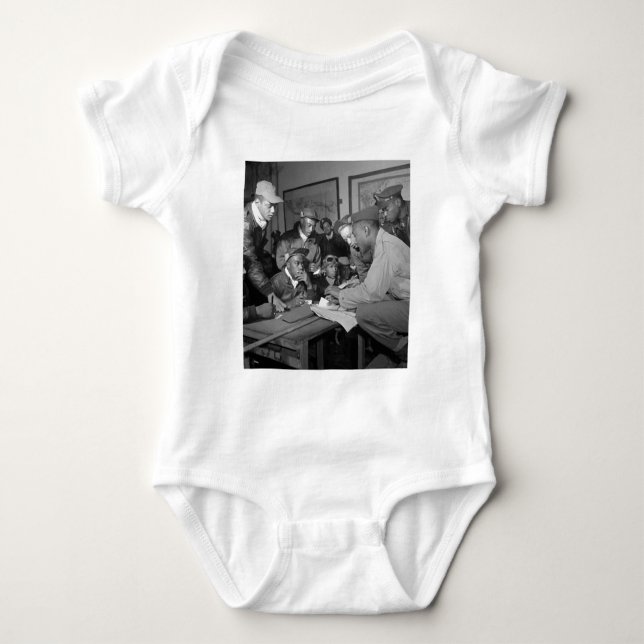 Tuskegee Airmen 332nd Fighter Group Pilots Baby Bodysuit (Front)