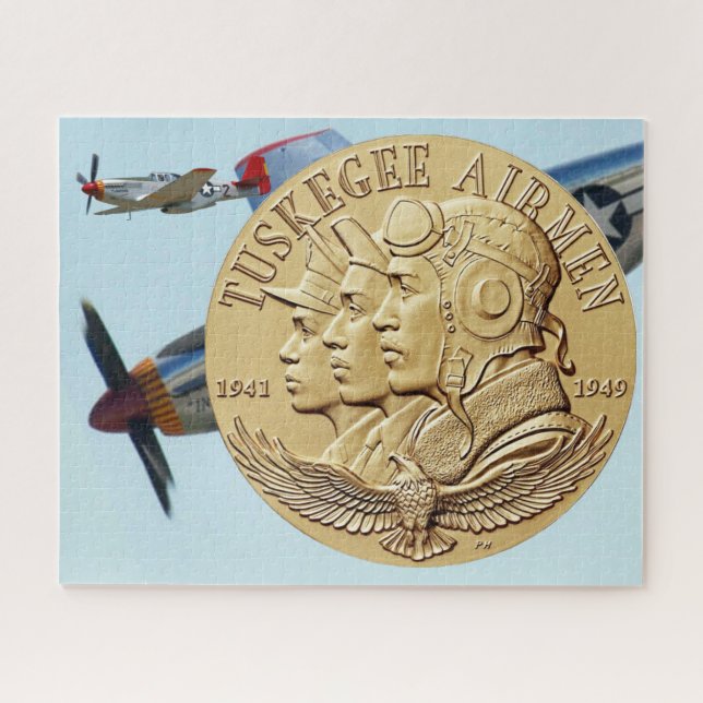 TUSKEGEE AIRMEN COIN JIGSAW PUZZLE (Horizontal)