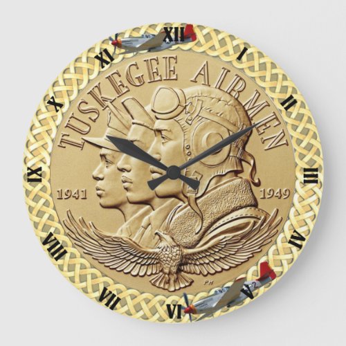 TUSKEGEE AIRMEN COIN LARGE CLOCK