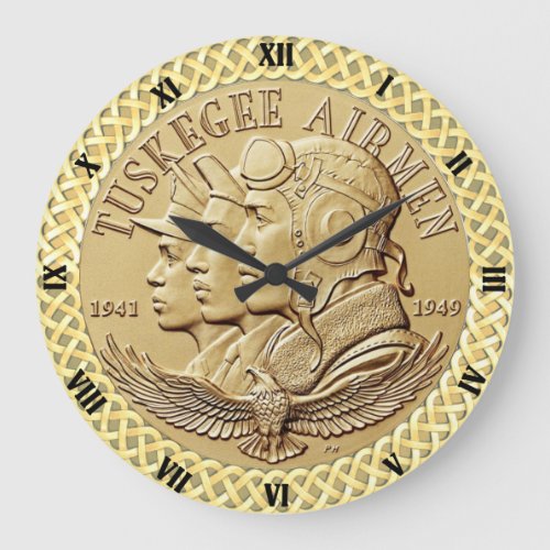 TUSKEGEE AIRMEN COIN LARGE CLOCK
