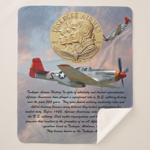 Tuskegee Airmen COIN  Sherpa Blanket