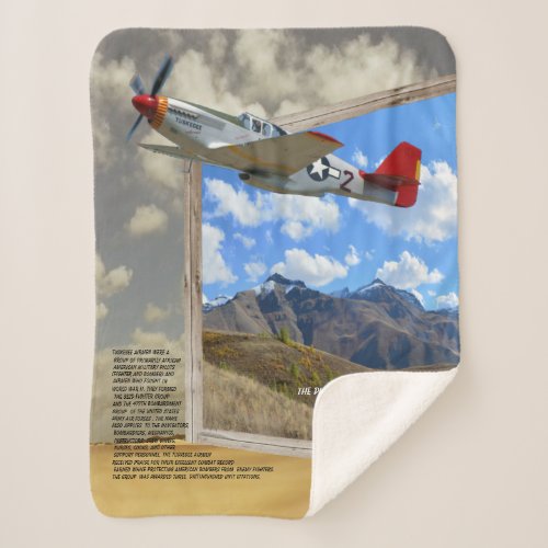 TUSKEGEE Airmen FLYING OUT OF PICTURE   Sherpa Blanket