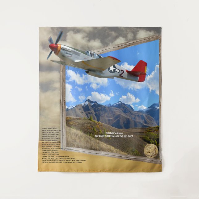 TUSKEGEE Airmen FLYING OUT OF PICTURE    Tapestry (Front)