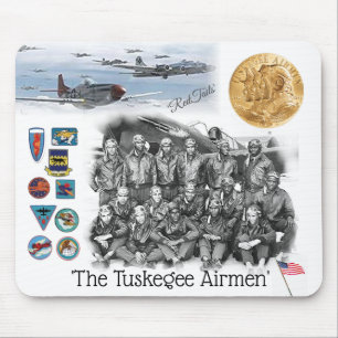 TUSKEGEE AIRMEN - P-51 'MUSTANG' RED TAILS MOUSE PAD