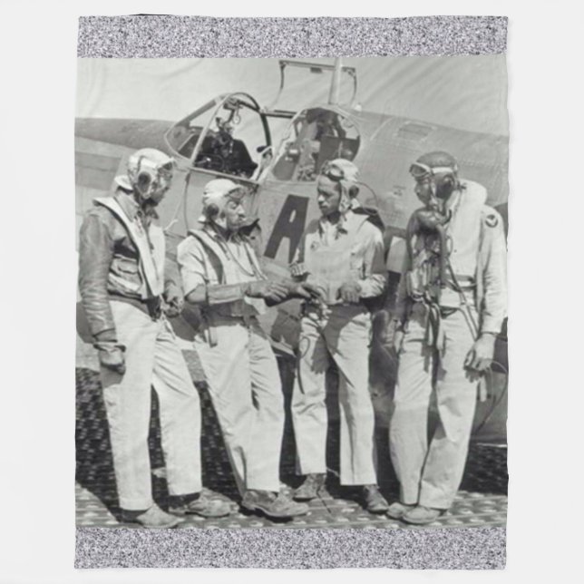 TUSKEGEE AIRMEN (The RED TAILS) Fleece Blanket (Front)