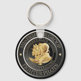 Tuskegee Red Tail Airmen 332d Fighter Group Keychain