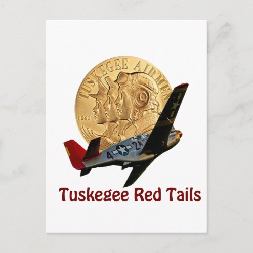 Tuskegee Red tail Postcard