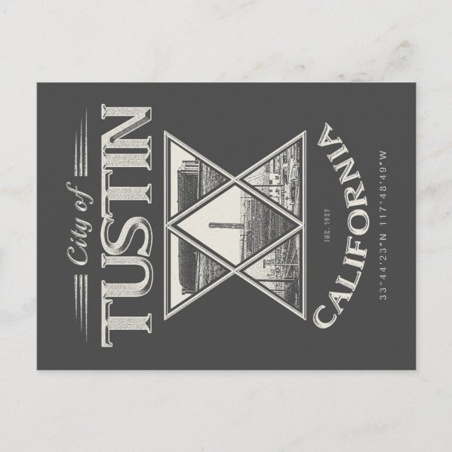 TUSTIN ORANGE CALIFORNIA VINTAGE POSTCARD (Front)