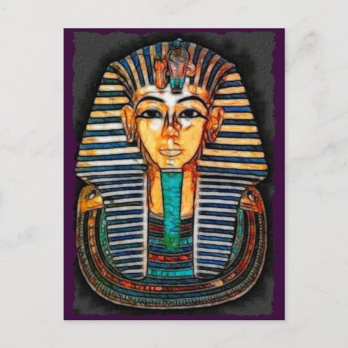 TUTANKHAMEN Egyptian Pharaoh Postcard