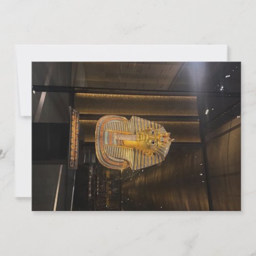 Tutankhamen golden mask Egyptian museum, Artifact! Invitation