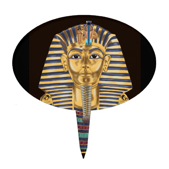 Tutankhamon’s Golden Mask Cake Topper (Front)
