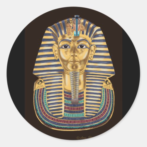 Tutankhamons Golden Mask Classic Round Sticker
