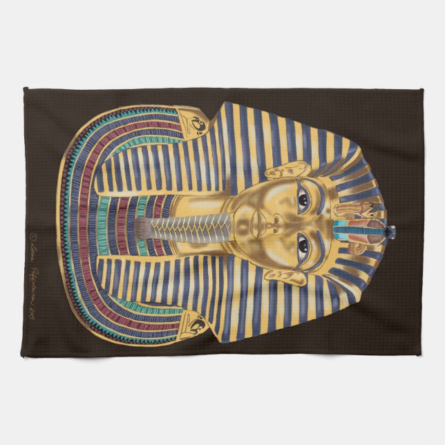 Tutankhamon’s Golden Mask Kitchen Towel (Horizontal)