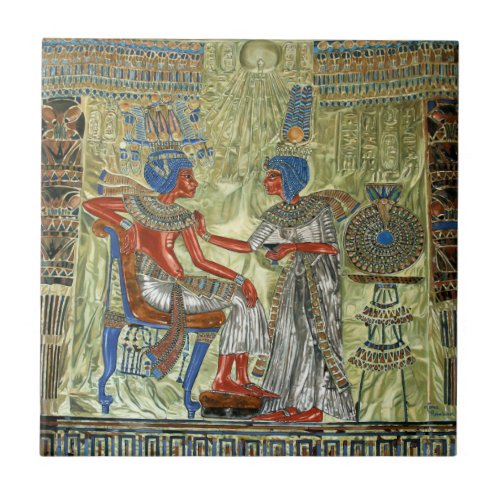 Tutankhamons Throne Ceramic Tile