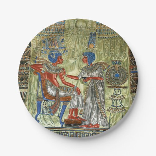 Tutankhamons throne paper plates