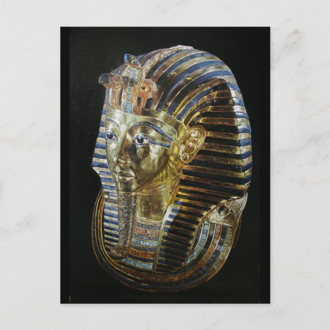 Tutankhamon's Golden Mask Postcard (Front)