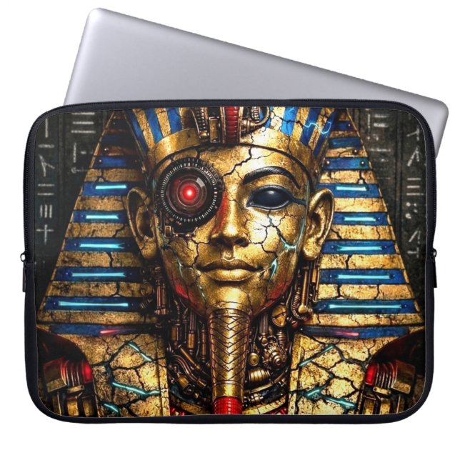 Tutankhamun 2.0: The Cyber King Laptop Sleeve (Front)