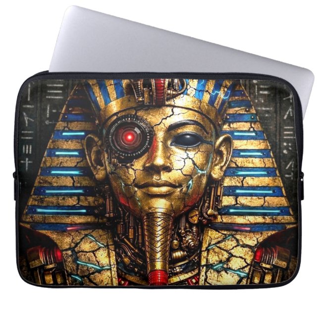 Tutankhamun 2.0: The Cyber King Laptop Sleeve (Front)