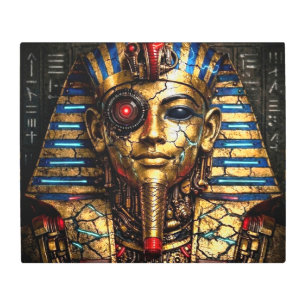 Tutankhamun 2.0: The Cyber King Metal Print