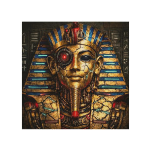 Tutankhamun 2.0: The Cyber King Wood Wall Art