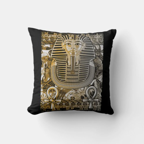 Tutankhamun Ancient Egypt Pharoah King Tut Ankh Throw Pillow