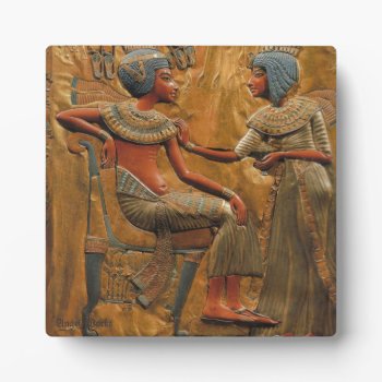 Tutankhamun And Ankhesenamun Plaque by angelworks at Zazzle