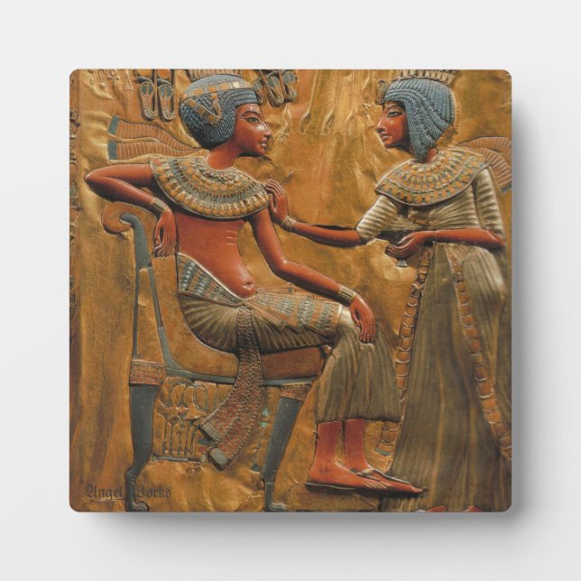 Tutankhamun and Ankhesenamun Plaque (Front)