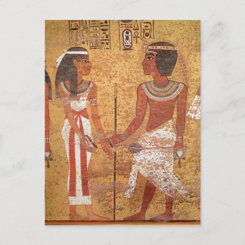 Tutankhamun  and his wife Ankhesenamun Postcard