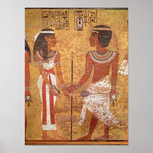 Tutankhamun  and his wife Ankhesenamun Poster