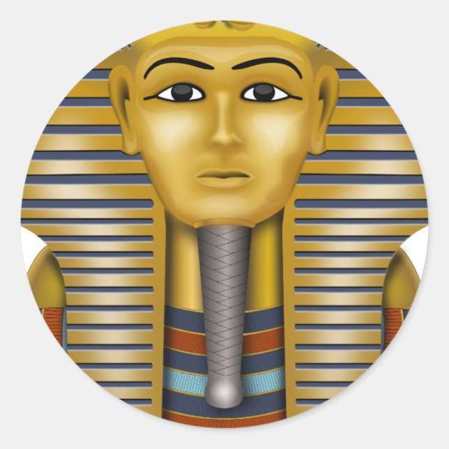 Tutankhamun Egyptian Mask Classic Round Sticker (Front)