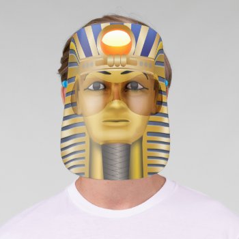 Tutankhamun Egyptian Pharaoh Novelty Face Shield by Ricaso_Designs at Zazzle