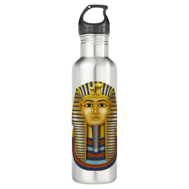 Tutankhamun King Tut Ancient Egypt Egyptian Stainless Steel Water Bottle (Front)
