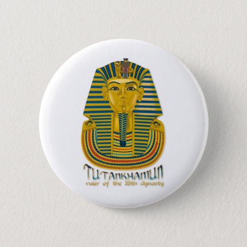 Tutankhamun mummy the ancient King Tut of Egypt Button