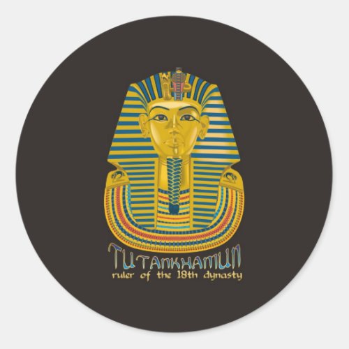 Tutankhamun mummy the ancient King Tut of Egypt Classic Round Sticker