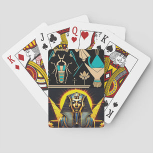 Tutankhamun & Pyramids   Ancient Egyptian Art Poker Cards