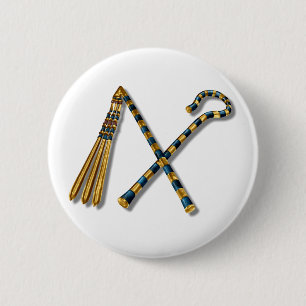 Tutankhamun’s Flail and Crook Button