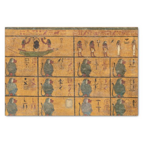 Tutankhamun Tomb West Wall by Egyptian History Tissue Paper