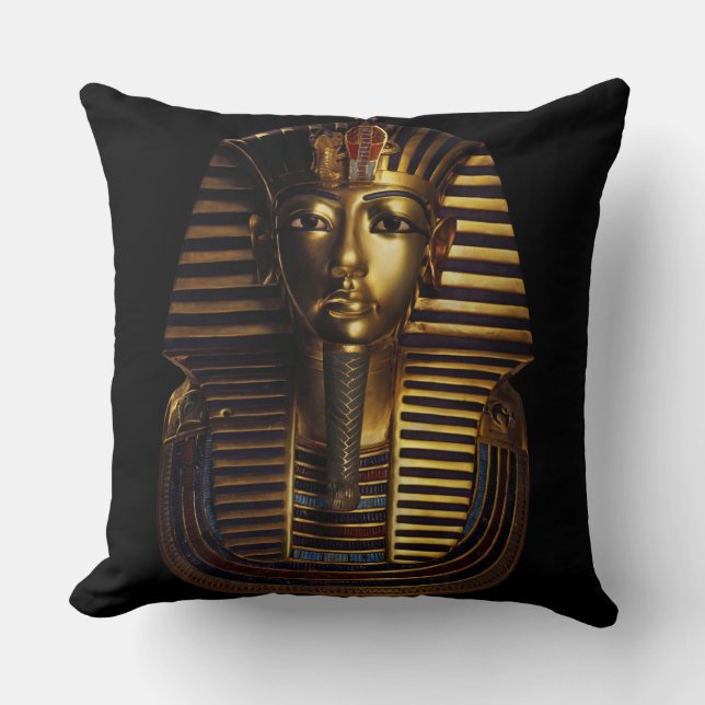 Tutankhamun's Comfort! Throw Pillow (Front)