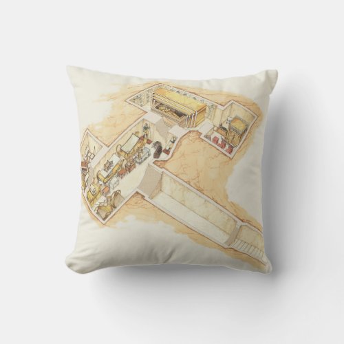 Tutankhamuns Tomb Throw Pillow