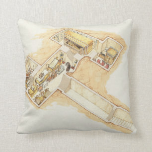 Tutankhamun's Tomb Throw Pillow