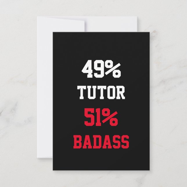 Tutor Badass Card (Front)