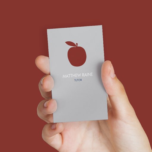 Customizable Modern Business Card | Tutor, Teacher, Organic.
