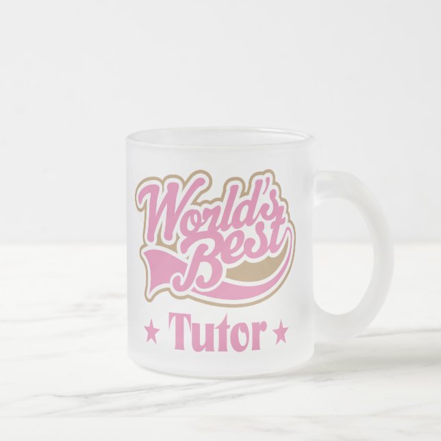 Tutor Gift Frosted Glass Coffee Mug (Right)